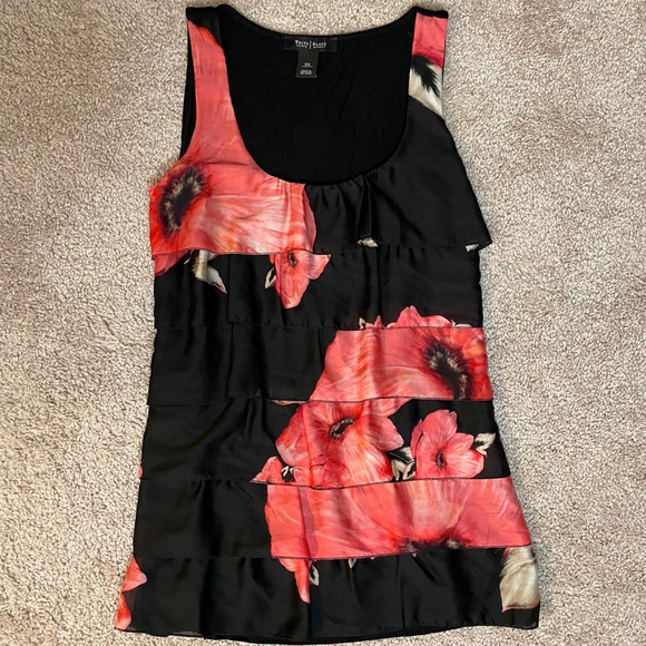 White House Black Market ruffled tank - Picture 1 of 2